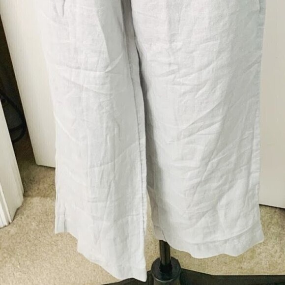 J. Jill Linen Wide Leg Elastic Waist Lagen Look Linen Casual Summer Comfy Pants - Picture 5 of 10